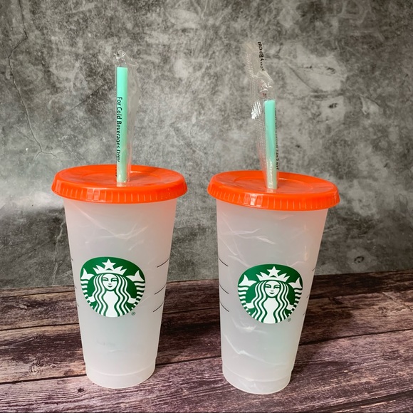 Starbucks 2021 Set of 2 Color Changing Swirl Cups - Picture 2 of 7